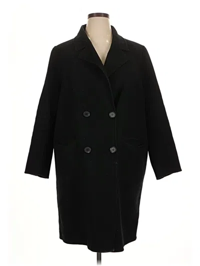 Pre-owned Zara Wool Coat In Black