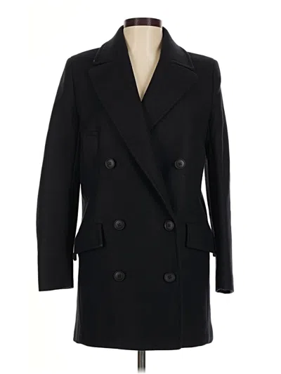 Pre-owned Zara Wool Coat In Black