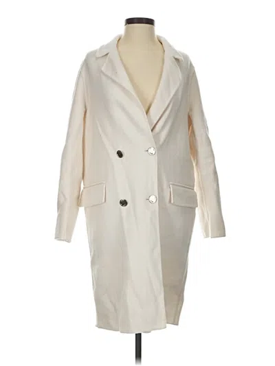 Pre-owned Zara Wool Coat In Ivory