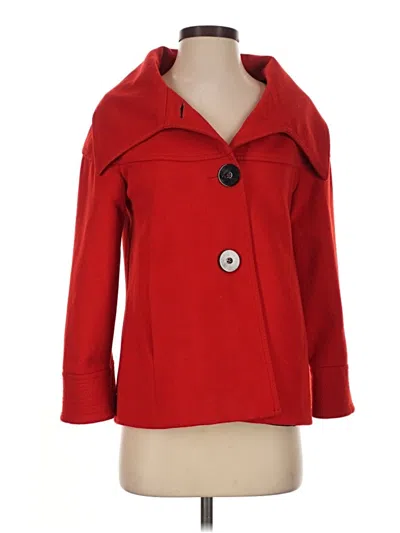 Pre-owned Zara Wool Coat In Red
