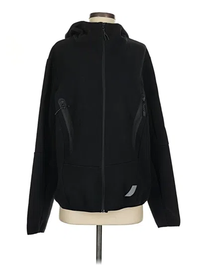 Pre-owned Zara Zip Up Hoodie In Black