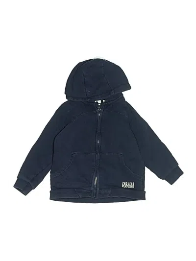 Pre-owned Zara Kids' Zip Up Hoodie In Blue