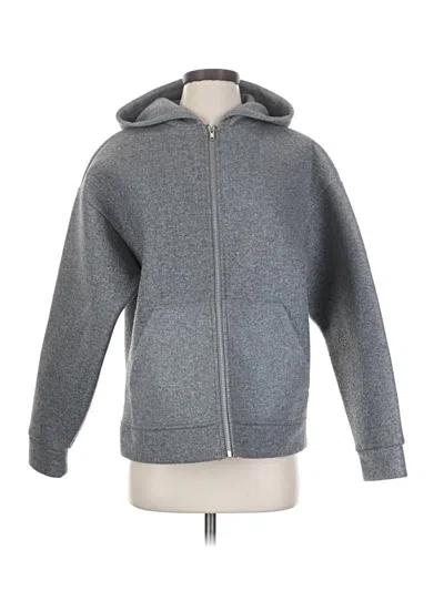 Pre-owned Zara Zip Up Hoodie In Gray