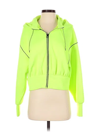 Pre-owned Zara Zip Up Hoodie In Green