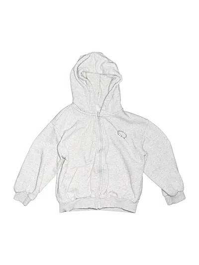 Pre-owned Zara Kids' Zip Up Hoodie In Silver