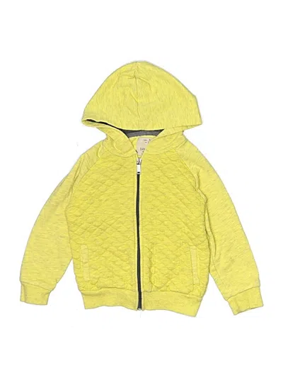 Pre-owned Zara Kids' Zip Up Hoodie In Yellow