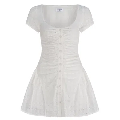 Zarfie Women's Blaire Mini Dress - White Anglaise