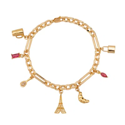 Zarfie Women's Gold Chou Chou Charm Bracelet