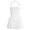 Zarfie Women's Madeleine Mini Dress - White Anglaise In White