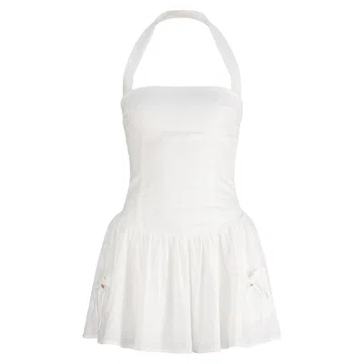 Zarfie Women's Madeleine Mini Dress - White Anglaise