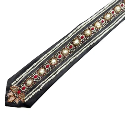 Zars London Men's Black / Red Ornate Pearl Luxe - Black/ Red In Multi