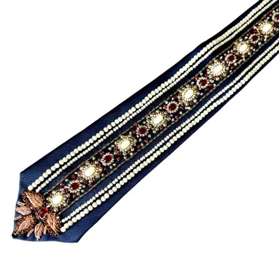 Zars London Men's Blue Ornate Pearl Luxe - Navy