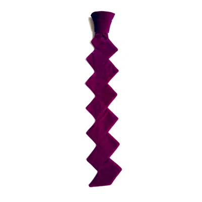 Zars London Men's Pink The Chevron Tie - Velvet - Magenta
