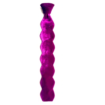 Zars London Men's Pink The Curve Tie - Velvet - Magenta