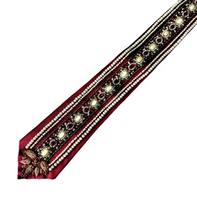 Zars London Men's Red Ornate Pearl Luxe - Wine