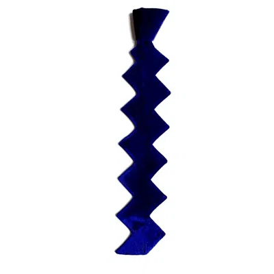 Zars London Men's The Chevron Tie - Velvet - Blue