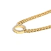 Zarux Circle Cuban Choker In Gold