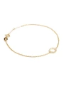 Zarux Elegant Gold Circle Bracelet With Pavé Diamonds In Gold