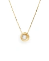 Zarux Eternal Halo Diamond Pendant Necklace In Gold