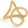 Zarux Modern Rope Ring In Gold