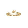 Zarux Simple Delicate Cuban Bracelet In Gold