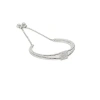 Zarux Twist Square White Bracelet In Gold