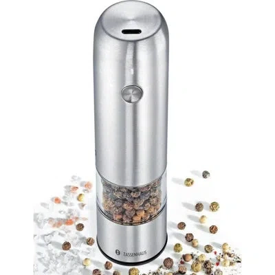 Zassenhaus Koln Electric Salt Or Pepper Mill, Ss, 5.5 H, 1.5 Dia. In Silver