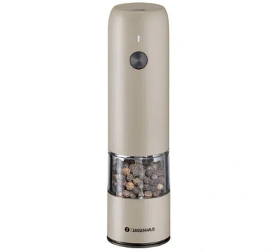 Zassenhaus Koln Rechargeable Salt Or Pepper Mill, 5.5" H X 1.5", Chrome In Brown