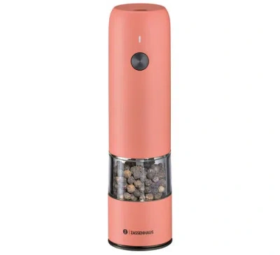 Zassenhaus Koln Rechargeable Salt Or Pepper Mill, 5.5" H X 1.5", Chrome In Orange