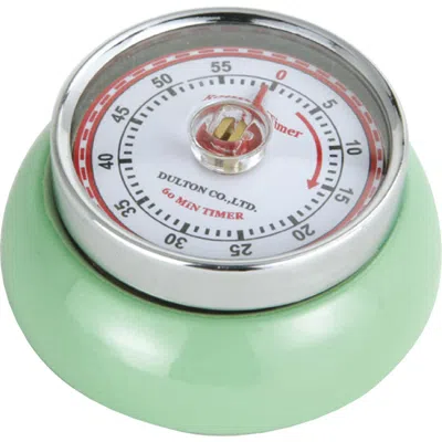 Zassenhaus Magnetic Retro 60 Minute Kitchen Timer, 2.75-inch In Mint Green