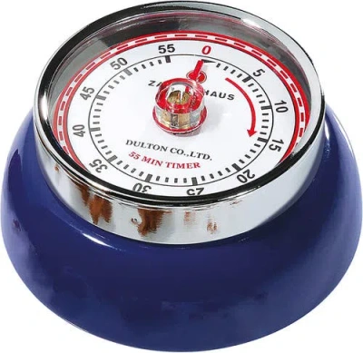 Zassenhaus Magnetic Retro 60 Minute Kitchen Timer, 2.75-inch In Navy Blue