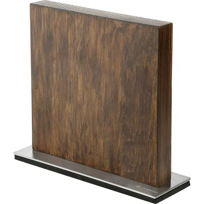 Zassenhaus Magnetic Wood Knife Block For Counter In Brown