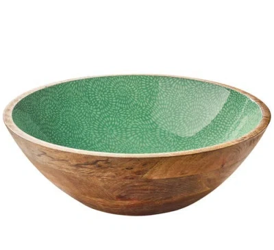 Zassenhaus Mango Wood Lacquered Large Serving Bowl, 13.75" X 4.7" In Brown
