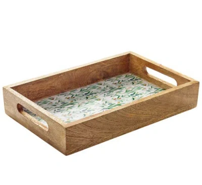 Zassenhaus Mango Wood Lacquered Serving Tray, 12" X 8" X 2" In Brown