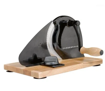 ZASSENHAUS ZASSENHAUS MANUAL BREAD SLICER, HAND CRANK HOME BREAD SLICER, 11.75" X 8"