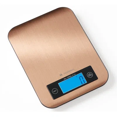 Zassenhaus "pure" Digital Kitchen Scale, Copper, 9.3" X 6.9" X 1"