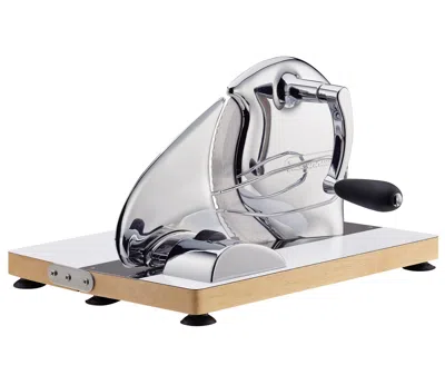 Zassenhaus Vintage Bread Slicer, Hand Crank Home Bread Slicer, 11.75" X 8", Chrome In Yellow