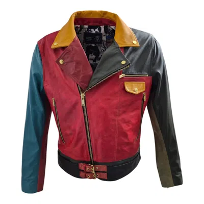 Zasta Studio Artifact Theory Men Leather Biker Jacket A In Black
