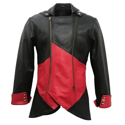 Zasta Studio Men's Black The Gambler Long Coat Leather Jacket