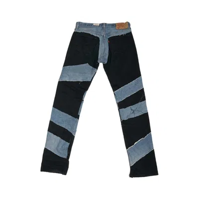 Zasta Studio Men's Blue / Black Shred Couture Denim D In Blue/black