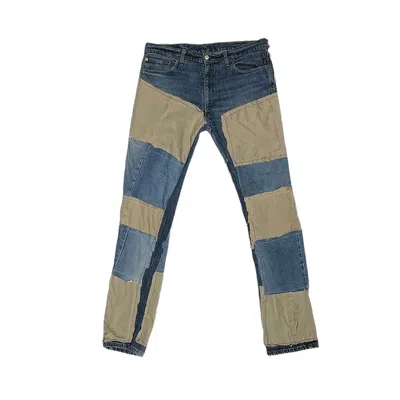 Zasta Studio Men's Blue / Grey / Neutrals Shred Couture Denim C In Blue/grey