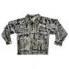 Zasta Studio Men's Color Palette Raw Denim Oversized Multicolor Jacket F Three In Black/white