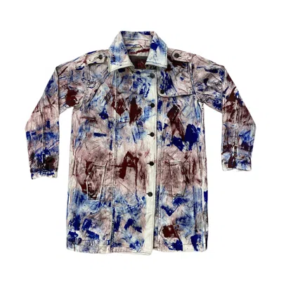 Zasta Studio Men's Color Palette Raw Denim Multicolor Oversized Jacket D One