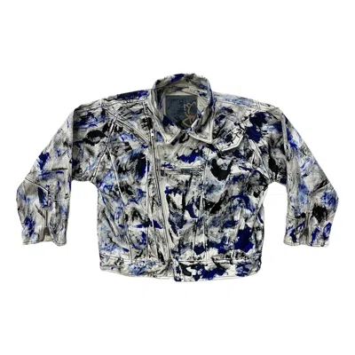 Zasta Studio Men's Color Palette Raw Denim Multicolor Oversized Jacket G Two