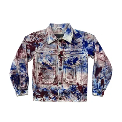 Zasta Studio Men's Color Palette Raw Denim Oversized Multicolor Jacket A One