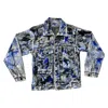 Zasta Studio Men's Color Palette Raw Denim Oversized Multicolor Jacket A Two