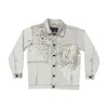 Zasta Studio Men's Color Palette Raw White Multispots Denim Jacket C Six