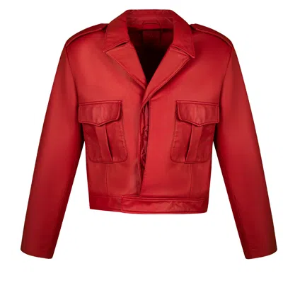 Zasta Studio Men's Enticer - Red Uniform Leather Jacket
