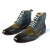 Zasta Studio Men's Green Sand Boots In Green