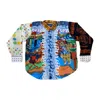Zasta Studio Men's Multicolored Designer Restored Silk Shirt C